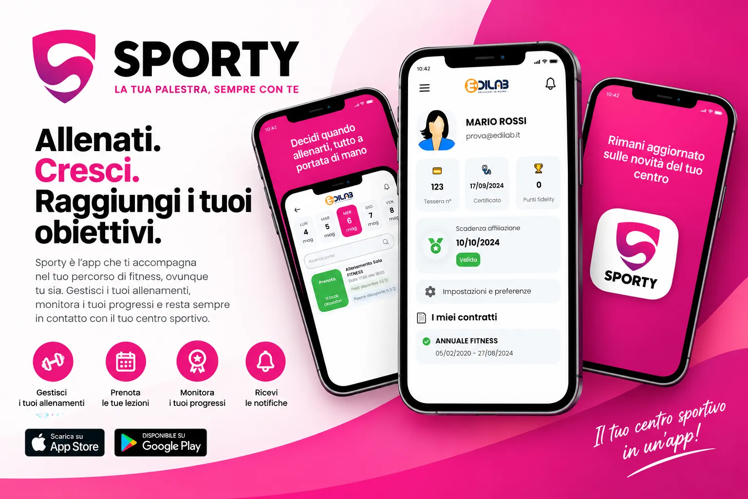 Sporty App - Sirius Fitness Club