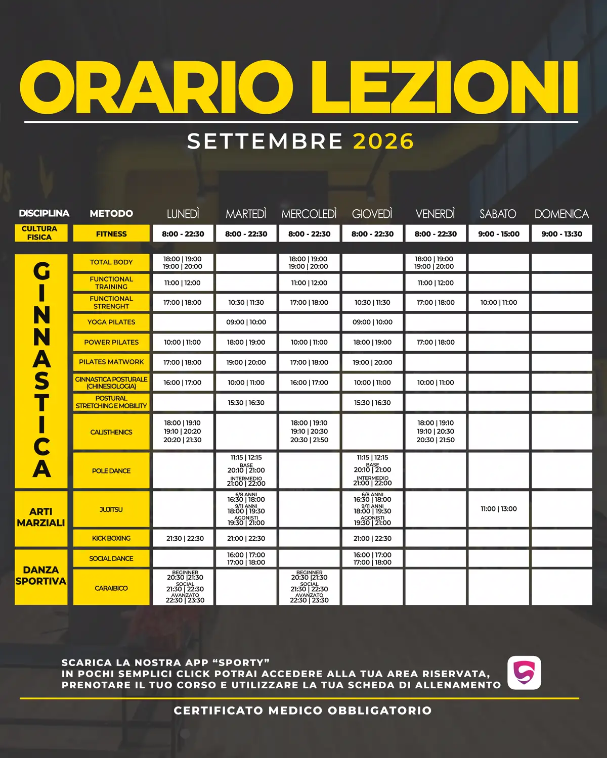 Clicca per ingrandire Orari di apertura